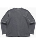 Acidwash waffle knit oversized full-sleeve Front Design