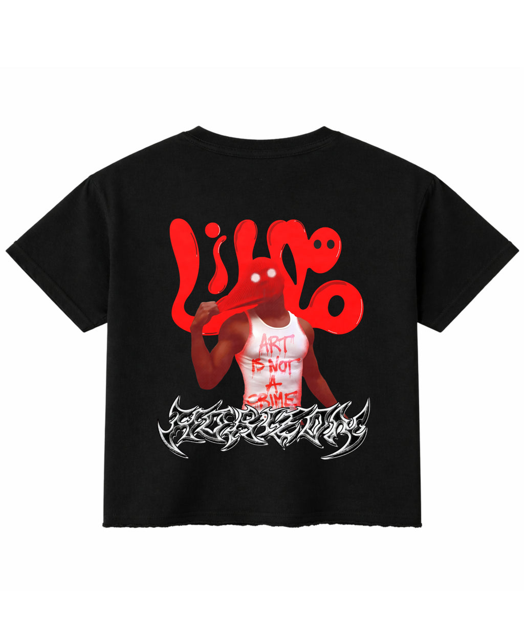 Black Boxy Fit T-shirt Back Design