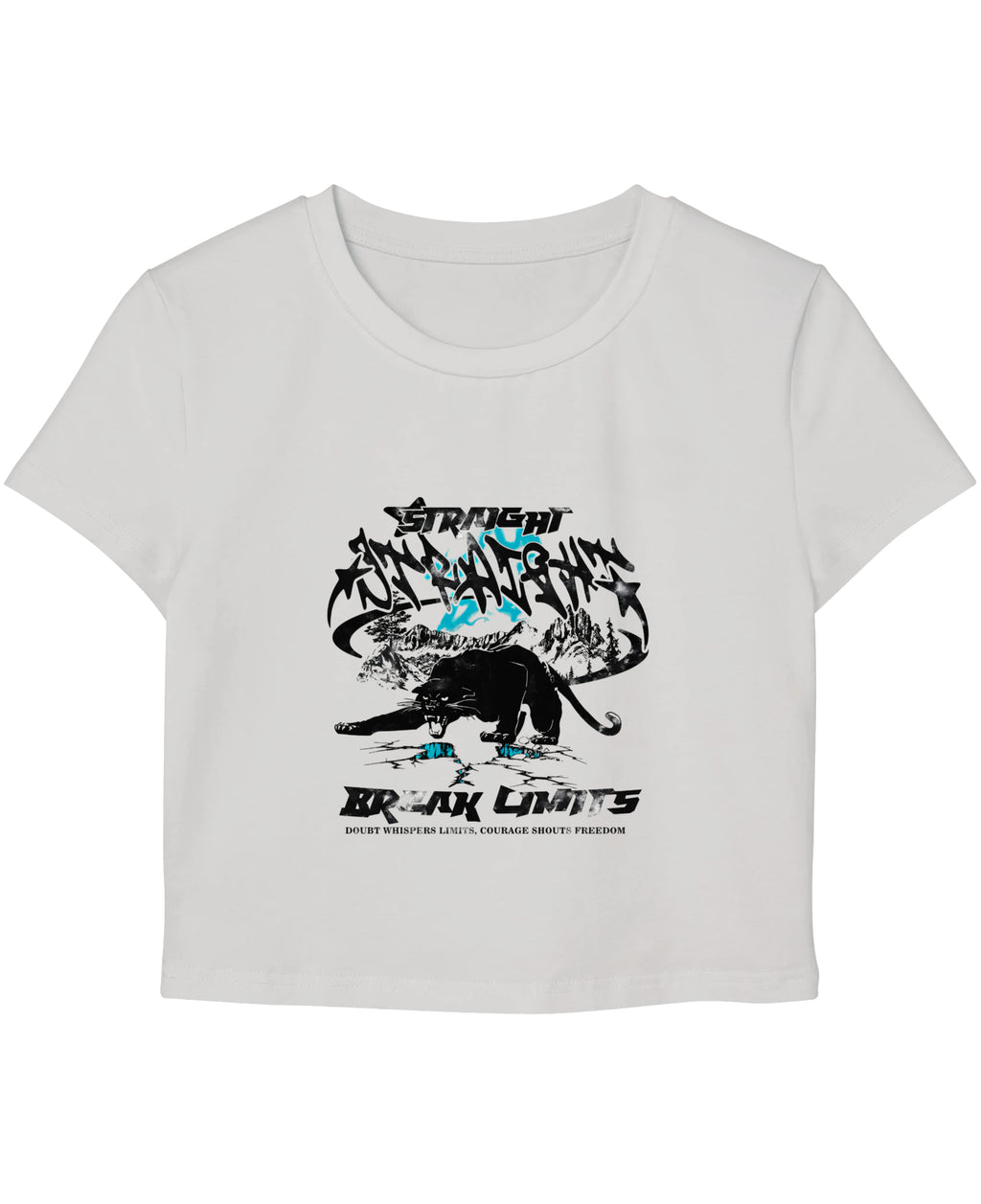 White Baby Tee Front Design