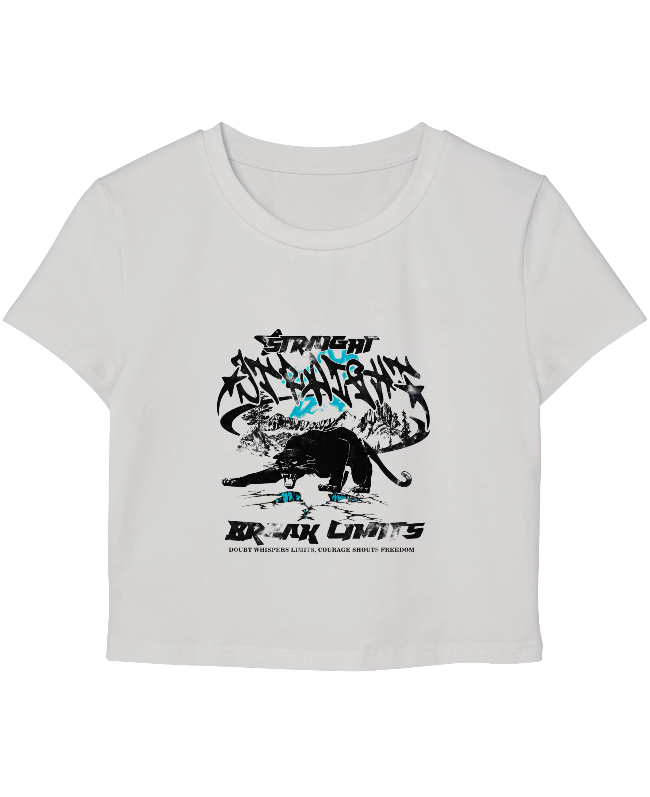 White Baby Tee Front Design