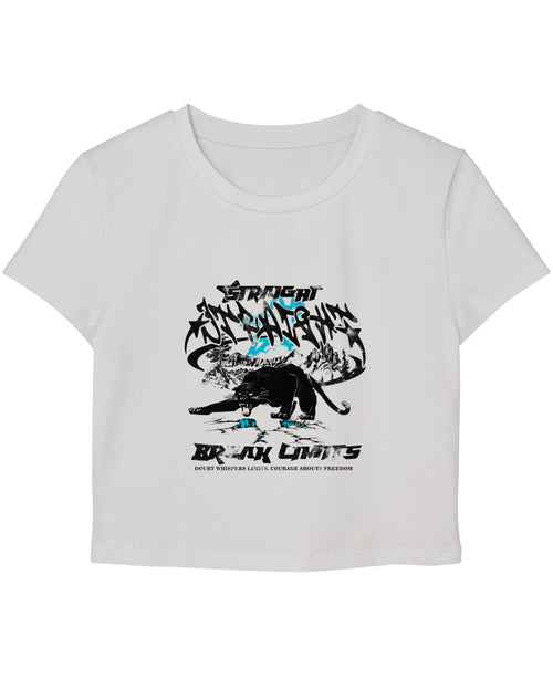 White Baby Tee Front Design