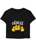 Black Baby Tee Front Design