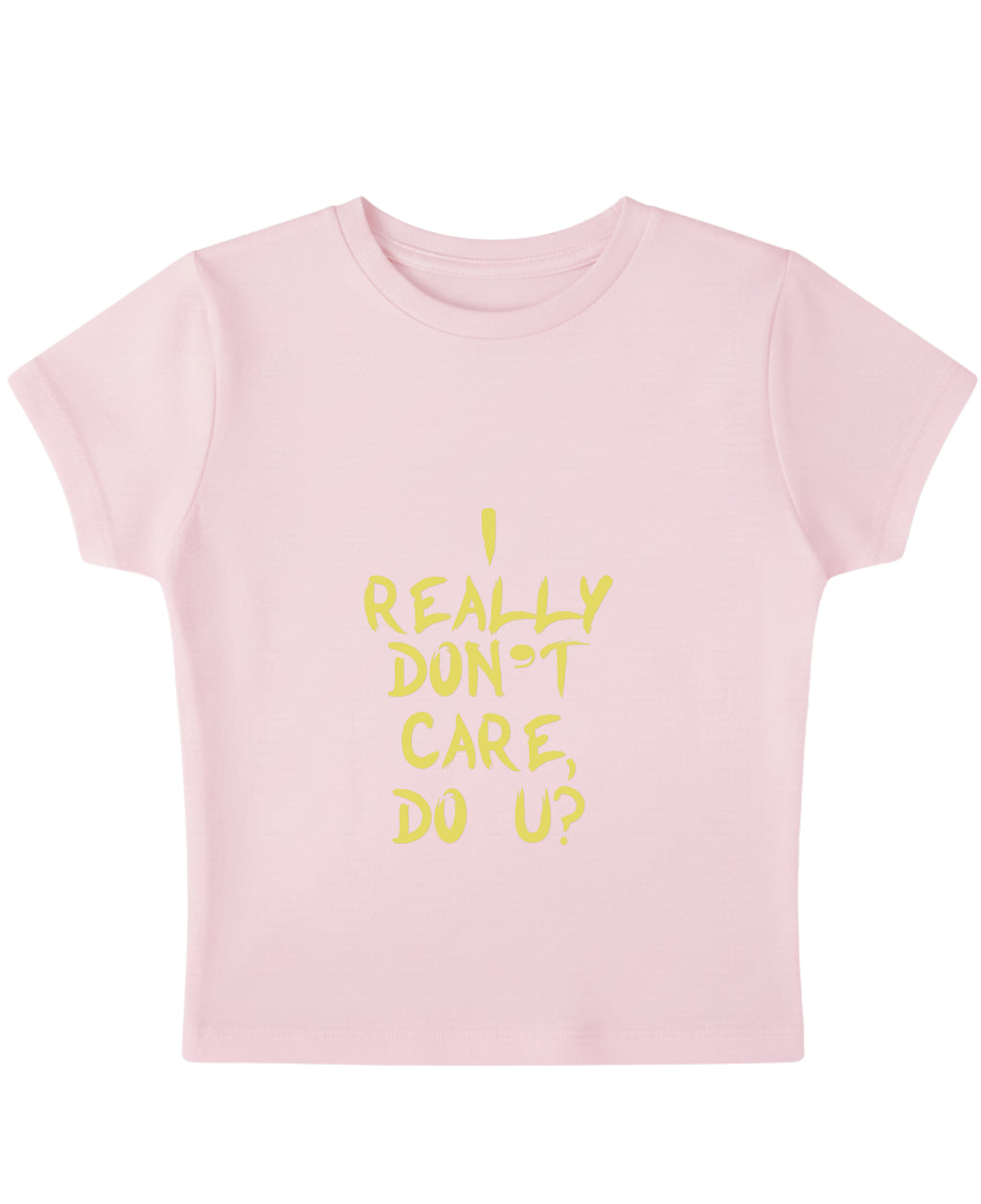 Baby Pink Baby Tee Front Design