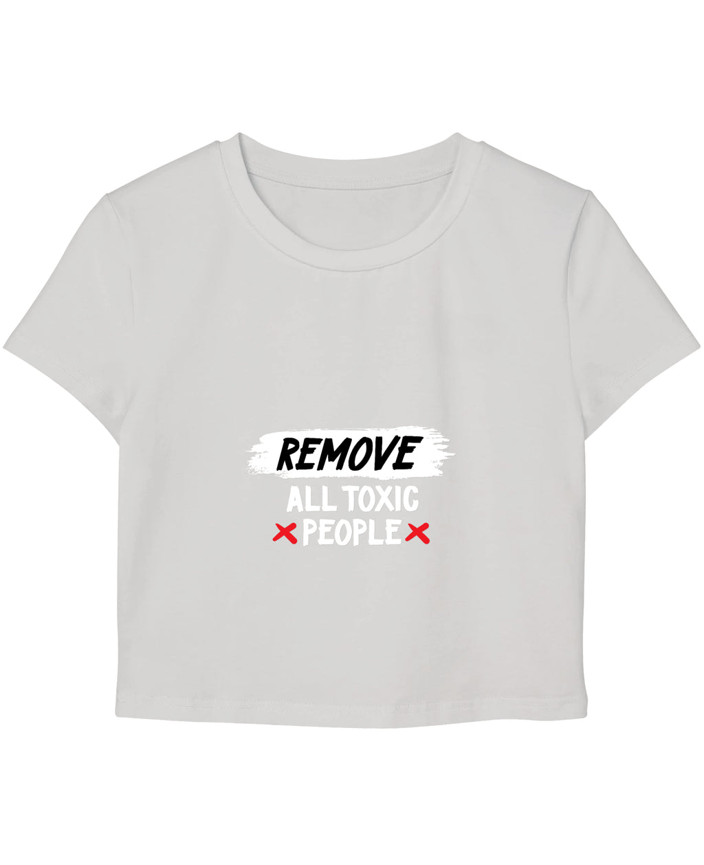 White Baby Tee Front Design