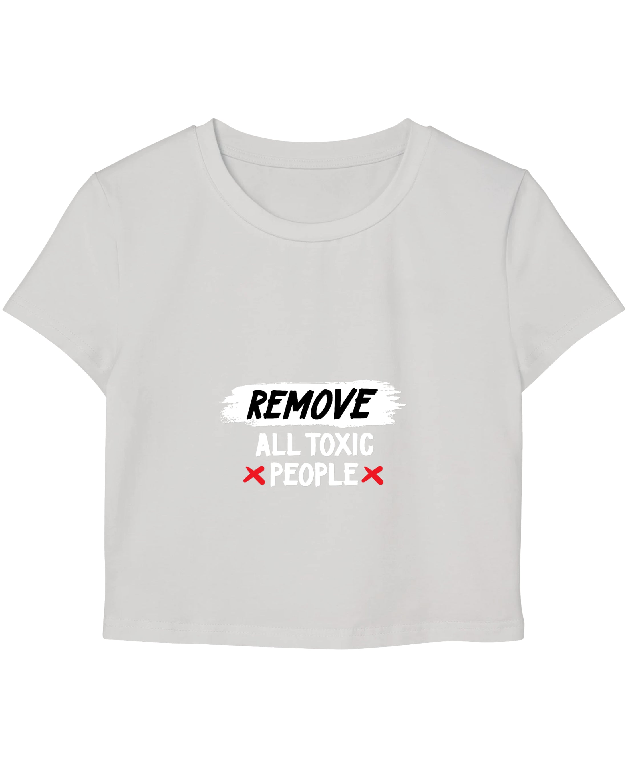 White Baby Tee Front Design