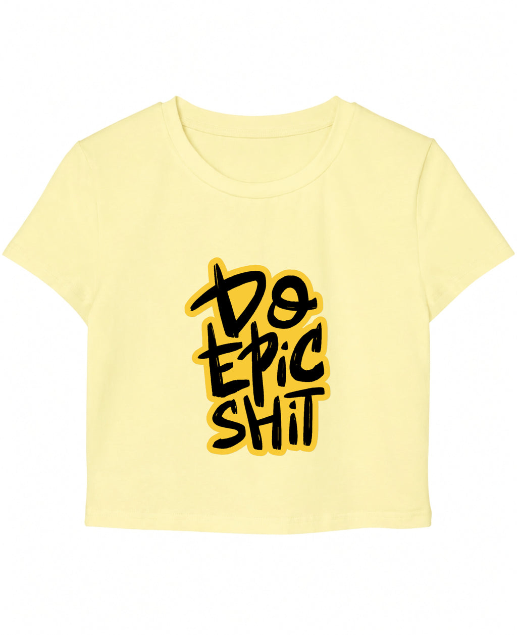 Butter Yellow Baby Tee Front Design
