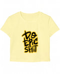 Butter Yellow Baby Tee Front Design