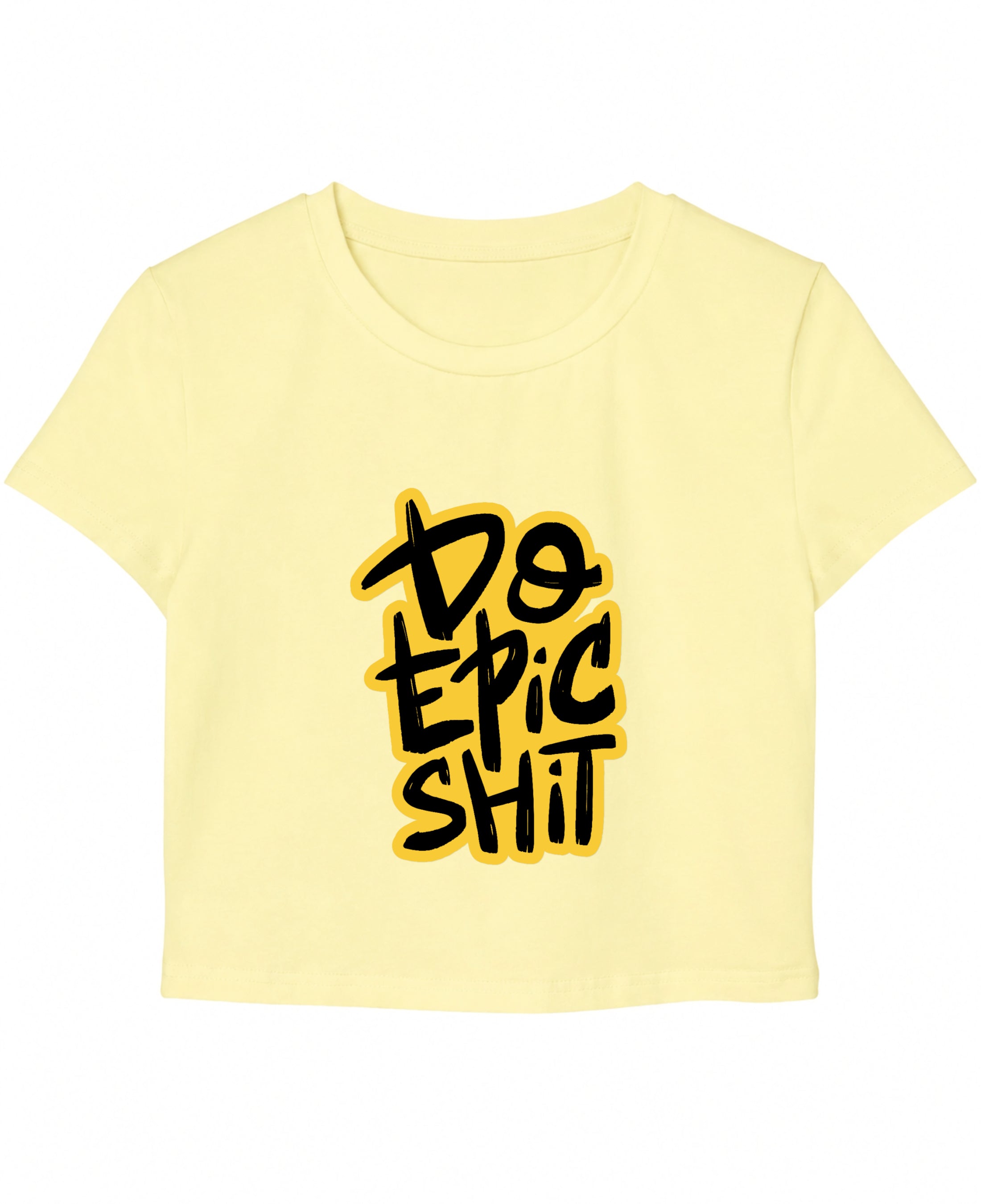 Butter Yellow Baby Tee Front Design