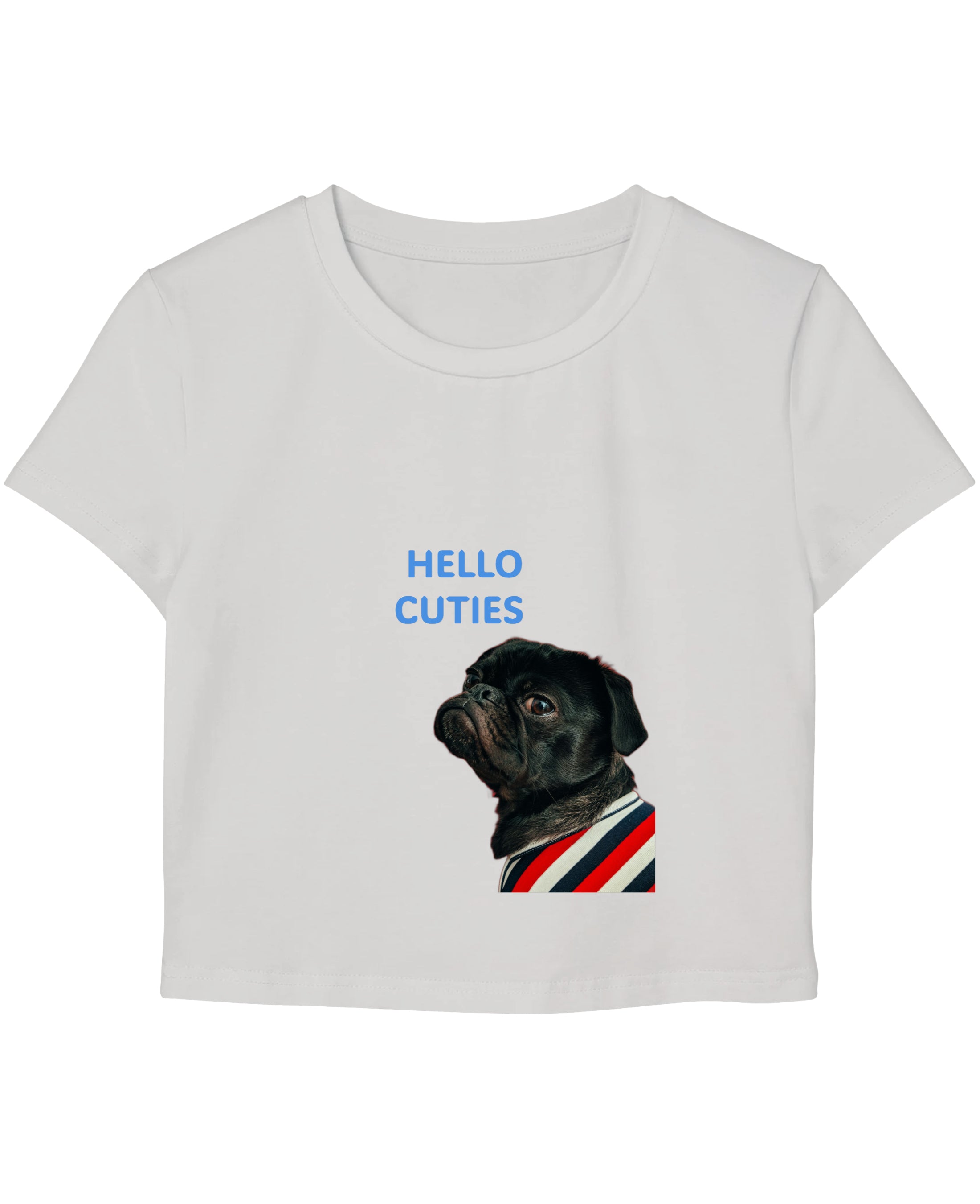 White Baby Tee Front Design