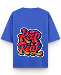 Royal Blue Oversized T-Shirt Back Design