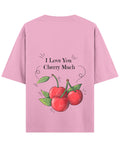 Baby Pink Oversized T-Shirt Back Design