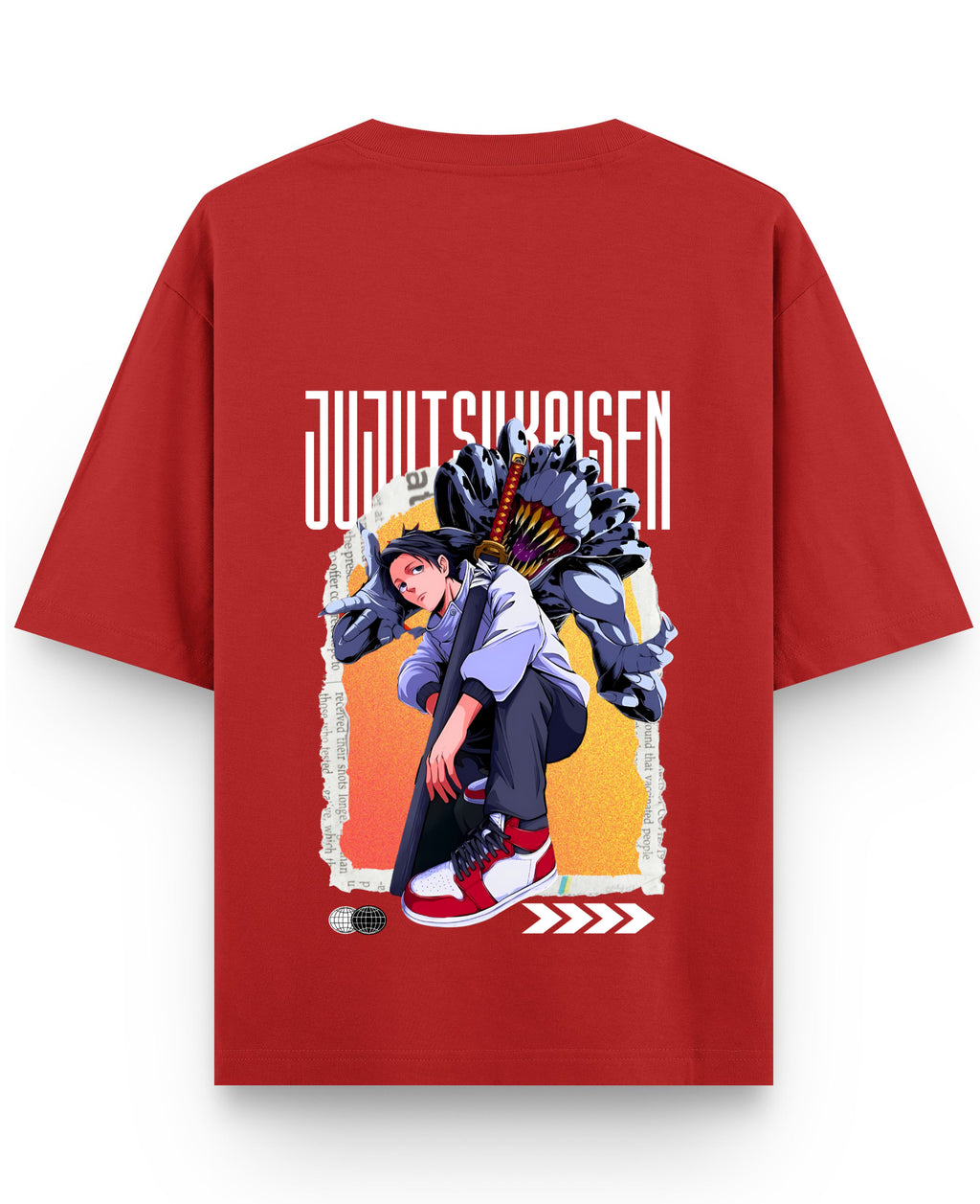 Red Oversized T-shirt Back Design