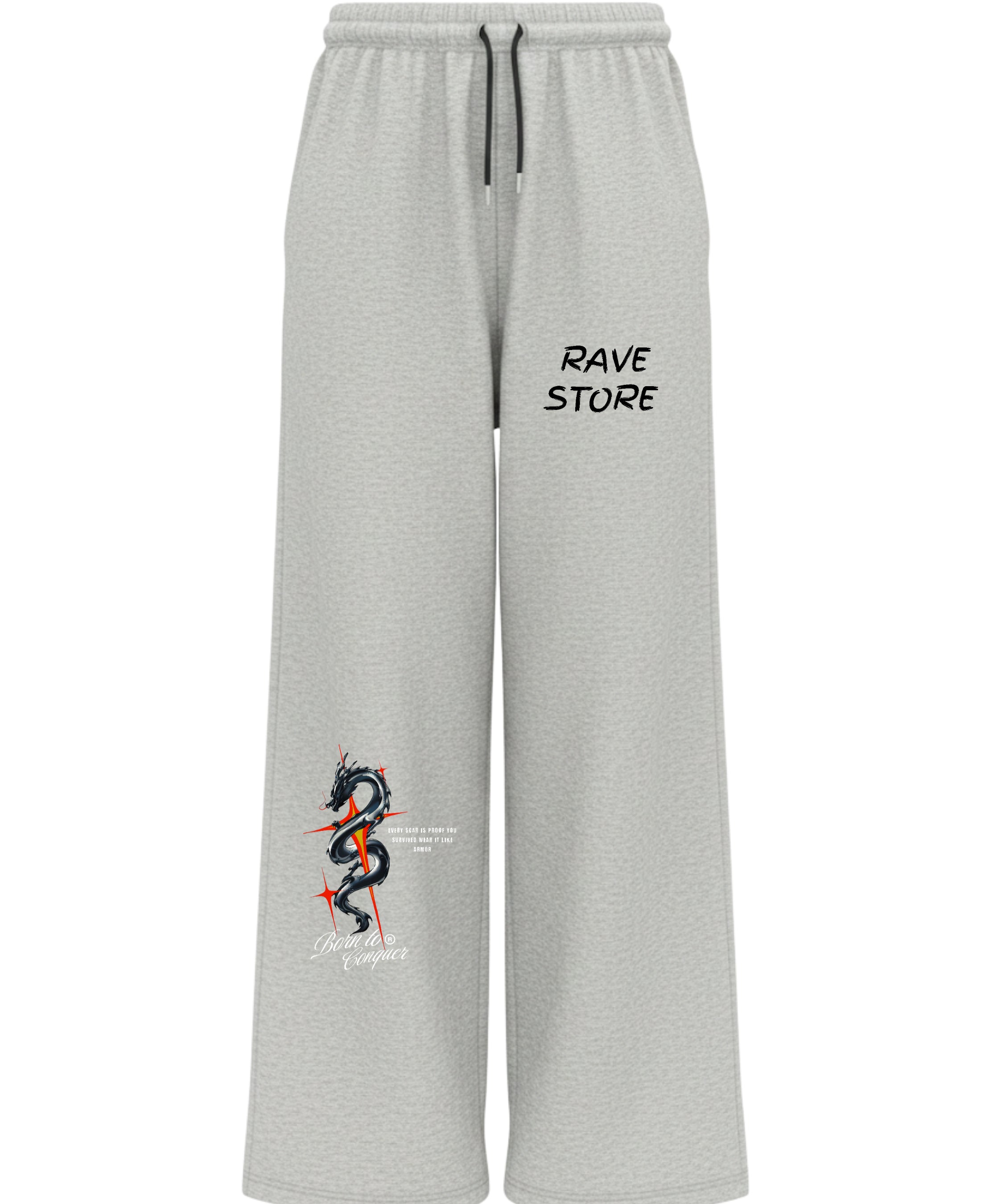 Grey Cotton Joggers Front Design
