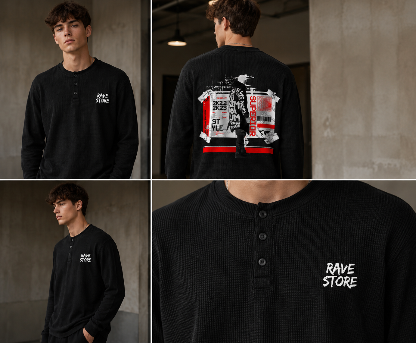 Waffle Knit Full Slevees